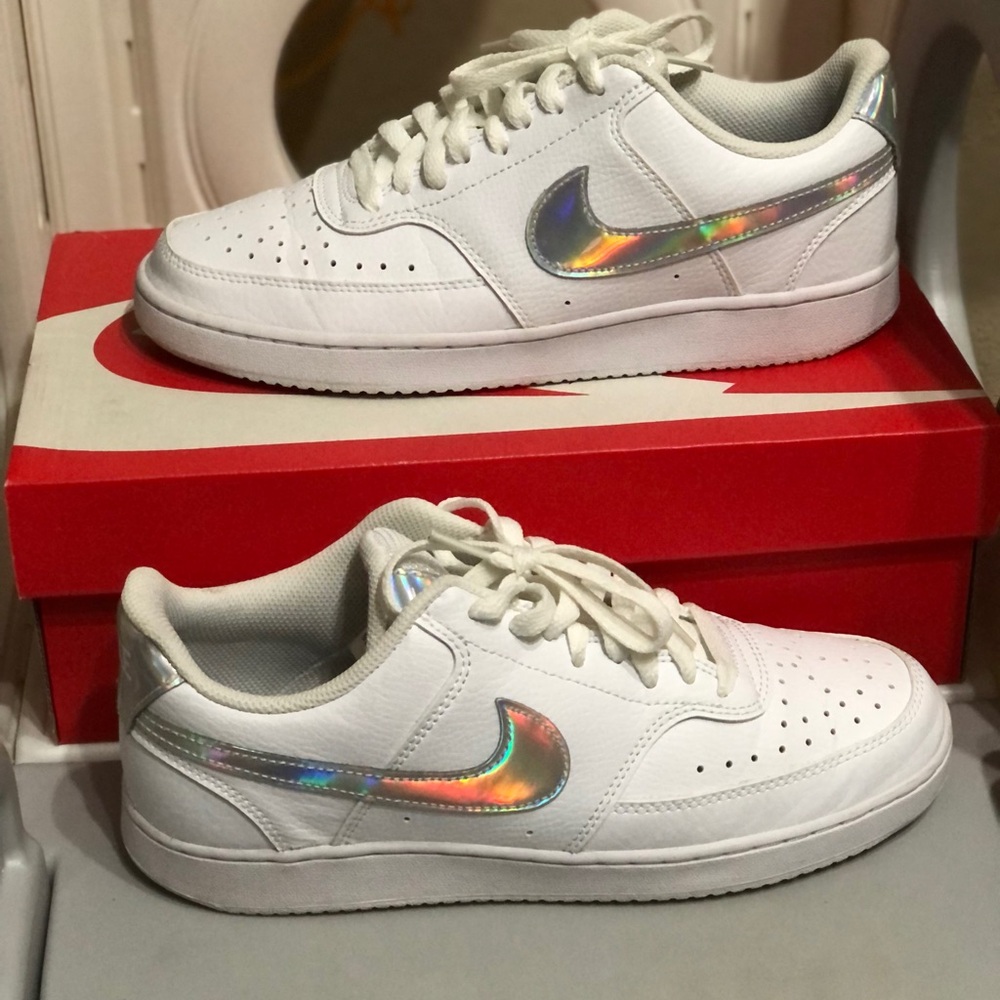 womens nike court vision low holographic 